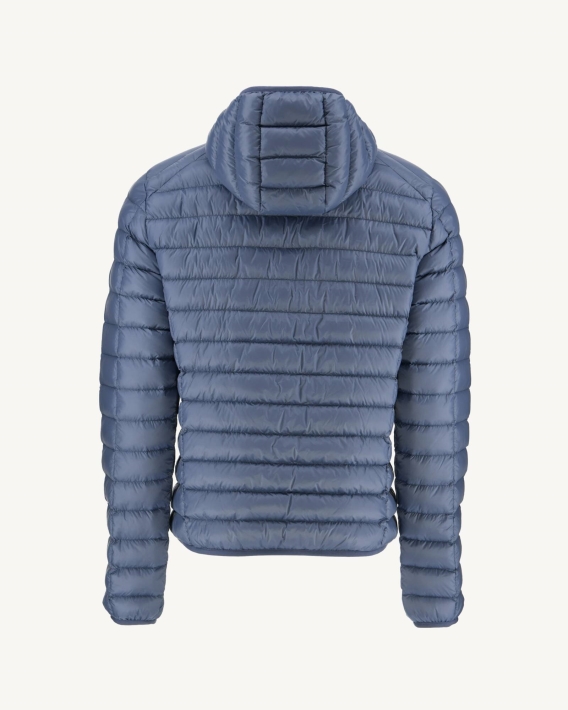 Doudoune Légère à Capuche Bleu Delave Nico Jott