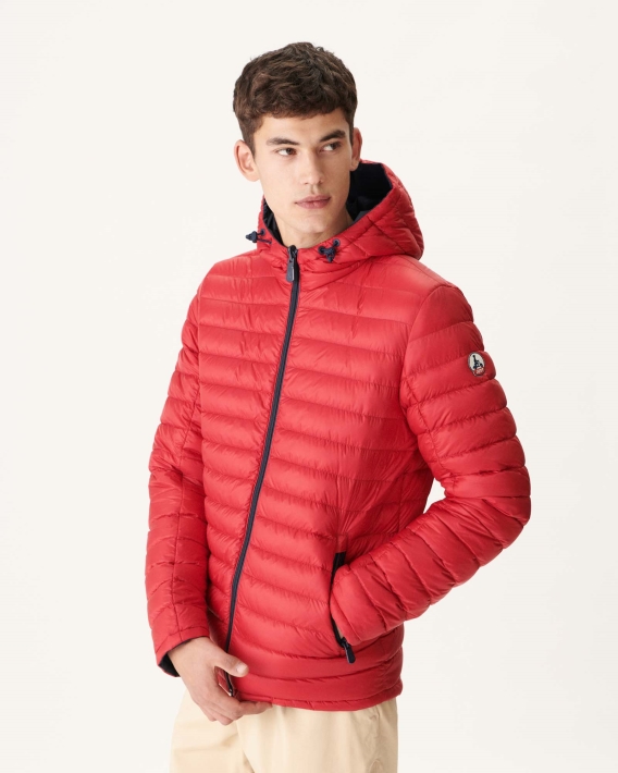 Doudoune Réversible à Capuche Jott Marine/rouge Bergen