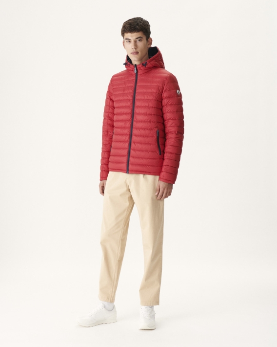 Doudoune Réversible à Capuche Jott Marine/rouge Bergen
