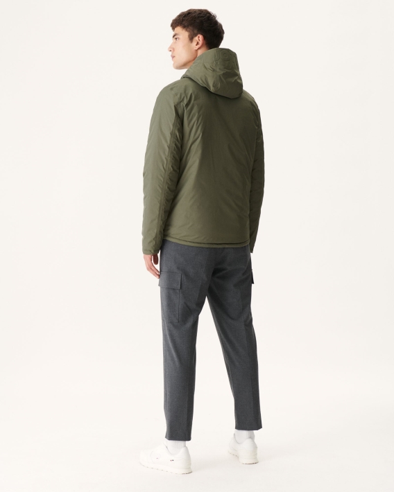 Doudoune à Capuche Réversible Armée/beige Bergen Jott