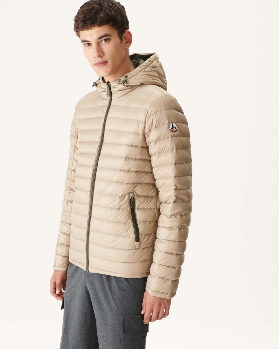 Doudoune à Capuche Réversible Armée/beige Bergen Jott