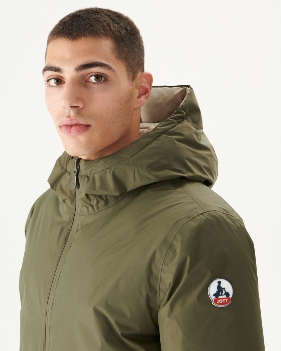 Jott Armée/beige Doudoune Réversible à Capuche Froid Extrême Toronto