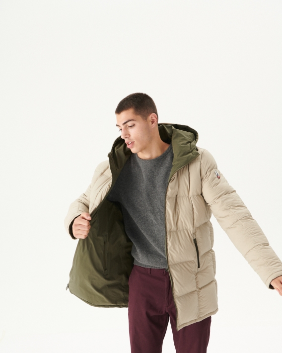 Jott Armée/beige Doudoune Réversible à Capuche Froid Extrême Toronto