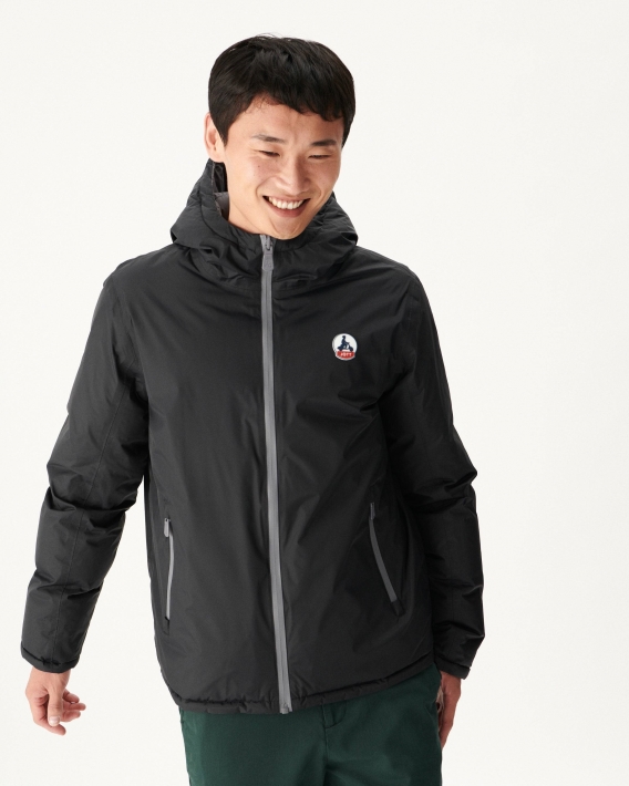 Doudoune Réversible à Capuche Grand Froid Jott Noir/anthracite Aspen