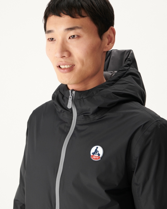 Doudoune Réversible à Capuche Grand Froid Jott Noir/anthracite Aspen