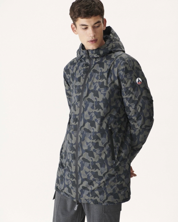 Doudoune Légère Réversible Imprimé Militaire/noir Amsterdam Jott