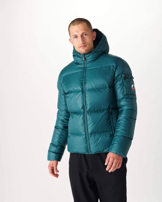 Jott Vert Fonce Doudoune à Capuche Grand Froid Java