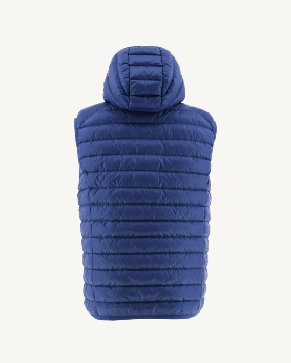 Doudoune Sans Manches à Capuche Denim Foncé Pat Jott