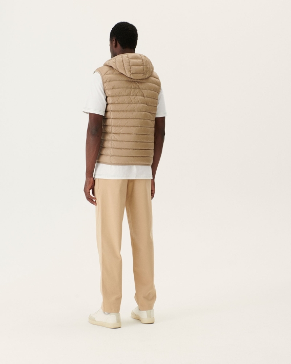 Doudoune Sans Manches à Capuche Beige Pat Jott