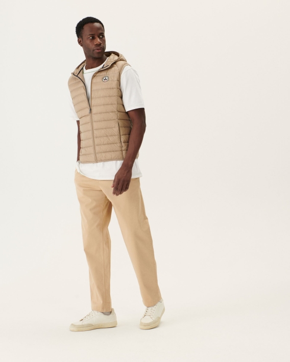 Doudoune Sans Manches à Capuche Beige Pat Jott