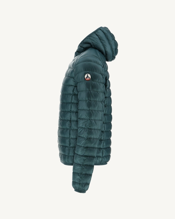 Doudoune Légère à Capuche Vert Fonce Nico Jott