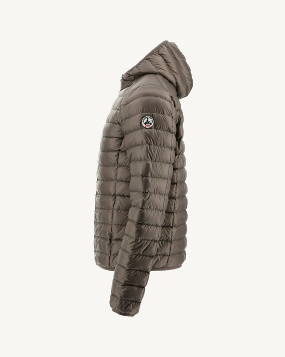 Doudoune Légère à Capuche Taupe Nico Jott
