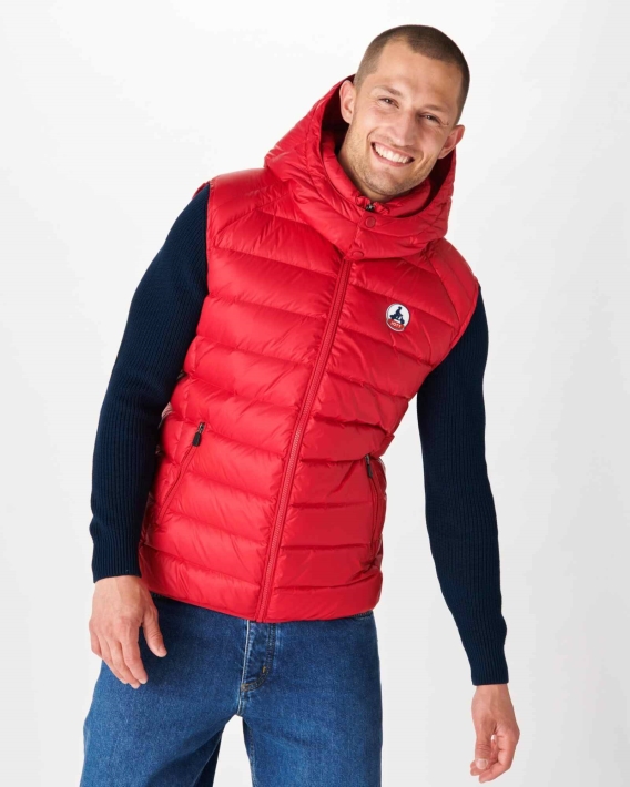 Doudoune Sans Manches Grand Froid Jott Rouge Argent