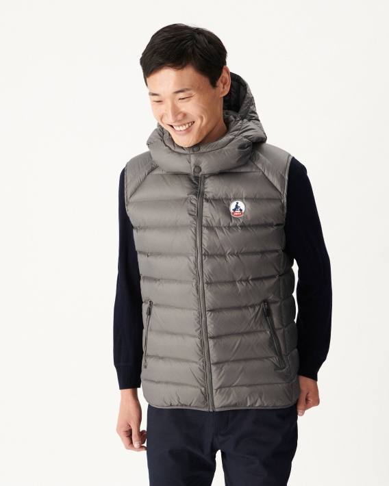 Doudoune Sans Manches Grand Froid Anthracite Jott Argent