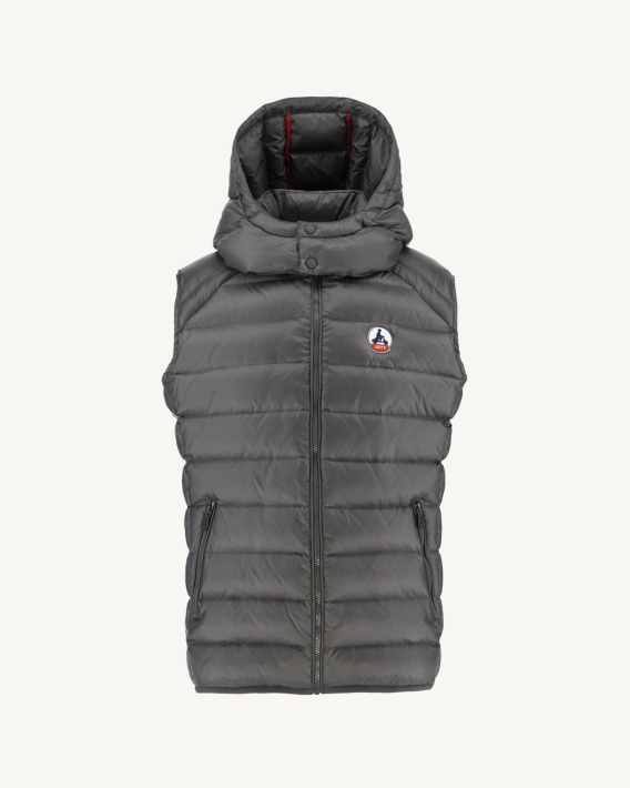 Doudoune Sans Manches Grand Froid Anthracite Jott Argent