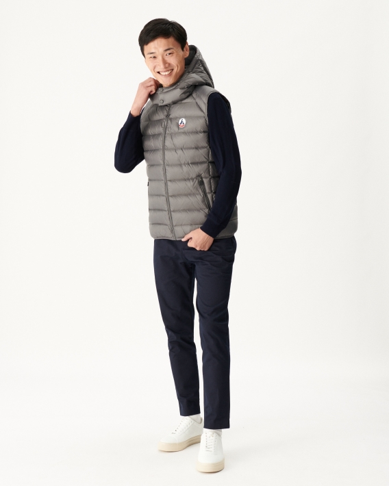 Doudoune Sans Manches Grand Froid Anthracite Jott Argent