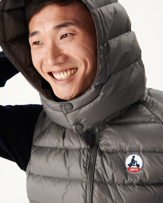Doudoune Sans Manches Grand Froid Anthracite Jott Argent
