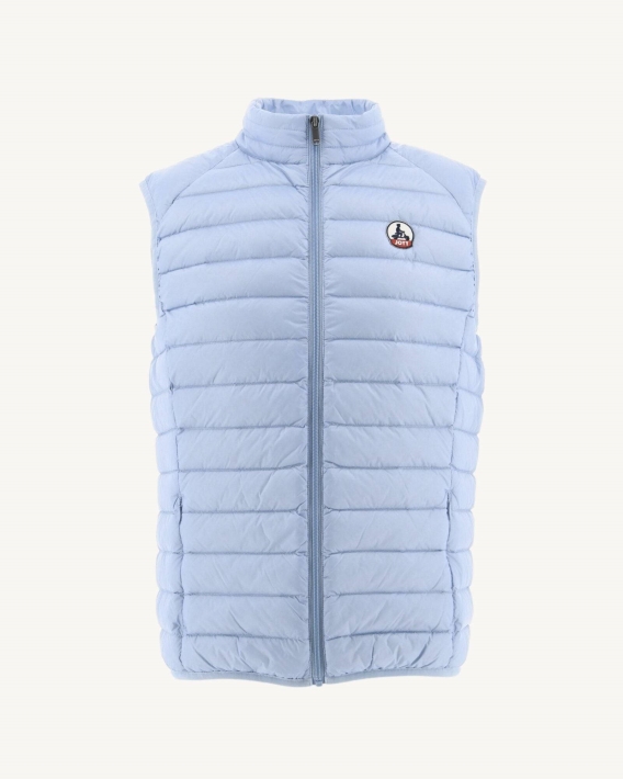 Doudoune Sans Manches Bleu Doux Tom Hot