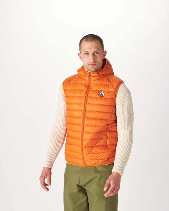 Doudoune Sans Manches à Capuche Jott Orange Pat