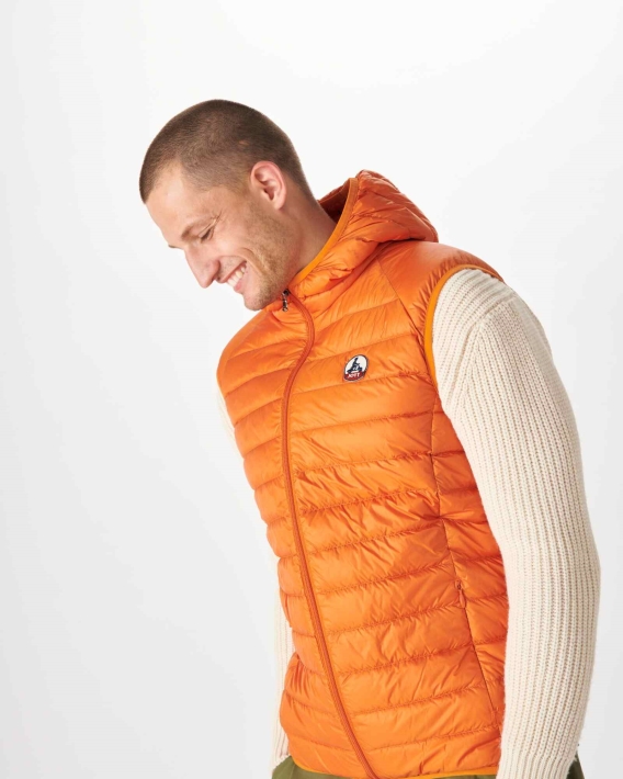 Doudoune Sans Manches à Capuche Jott Orange Pat
