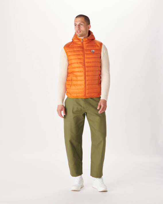 Doudoune Sans Manches à Capuche Jott Orange Pat