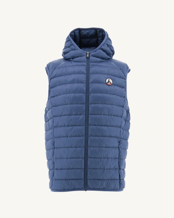 Jott Blue Jeans Doudoune Sans Manches à Capuche Pat