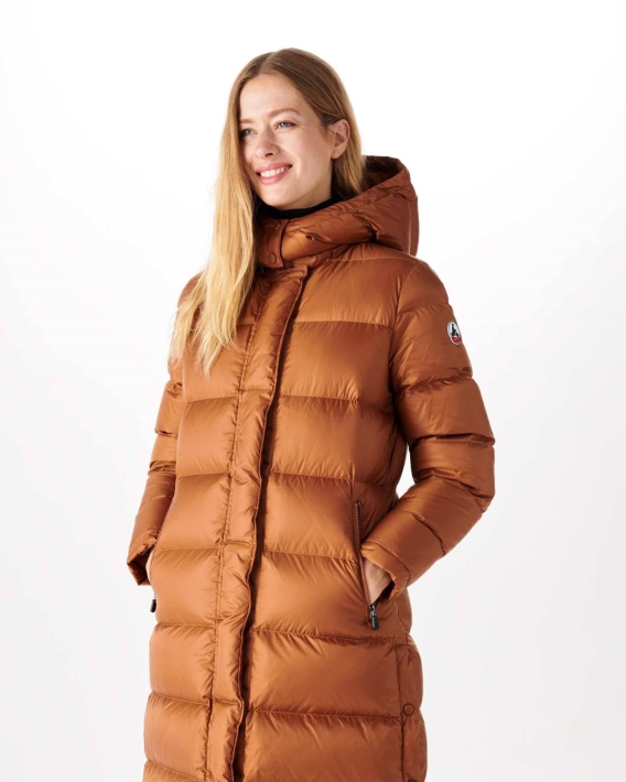 Doudoune Longue Capuche Grand Froid Jott Caramel Karachi
