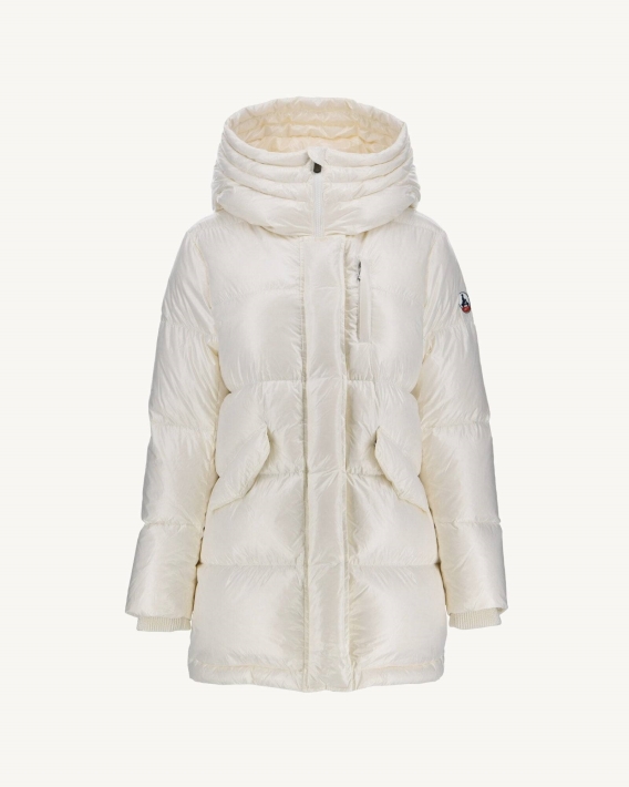 Doudoune Laquée à Capuche Grand Froid Blanc Santa Jott