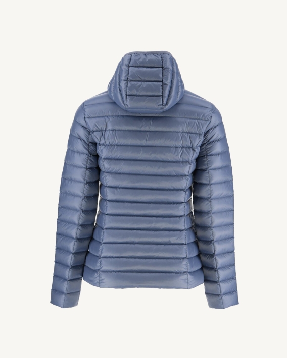 Doudoune Légère à Capuche Bleu Delave Cloe Jott