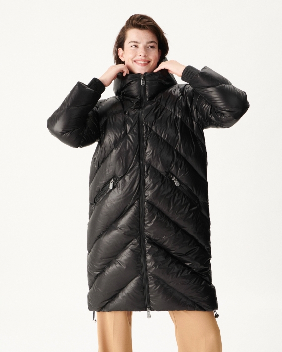 Doudoune Longue Capuche Grand Froid Noir Comet Jott