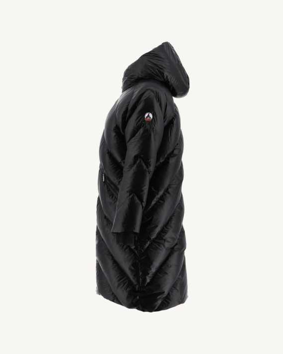 Doudoune Longue Capuche Grand Froid Noir Comet Jott