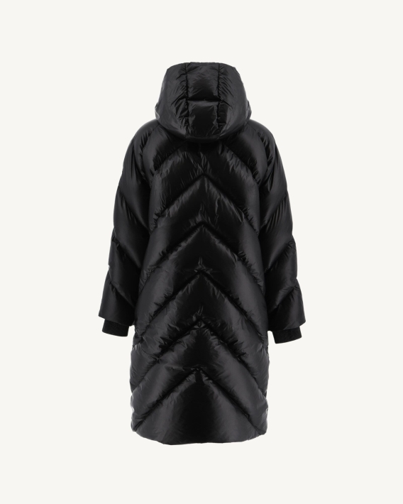Doudoune Longue Capuche Grand Froid Noir Comet Jott