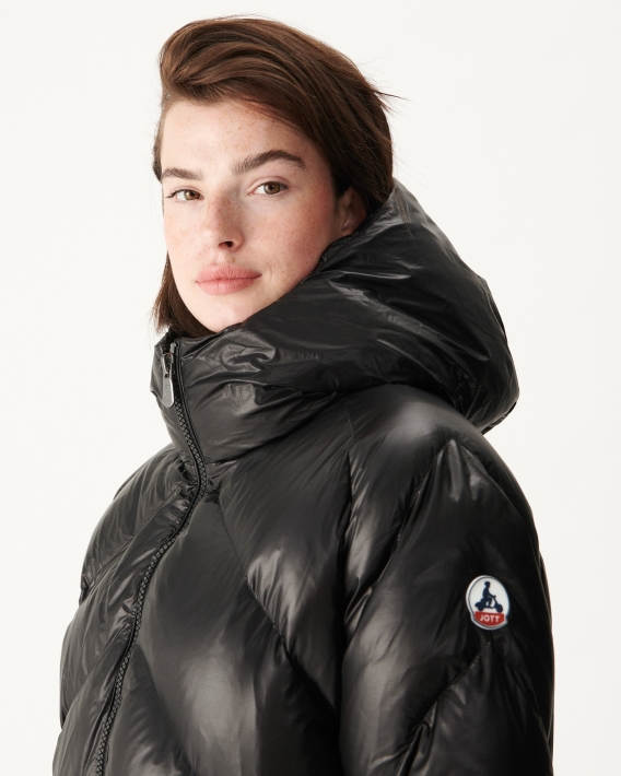 Doudoune Longue Capuche Grand Froid Noir Comet Jott