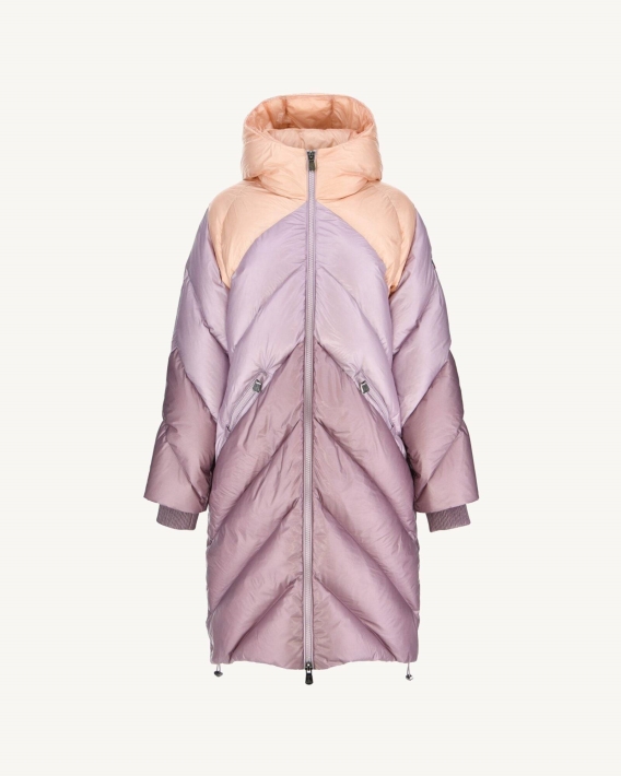 Jott Combo Doudoune Longue à Capuche Froid Extrême Violet Comet