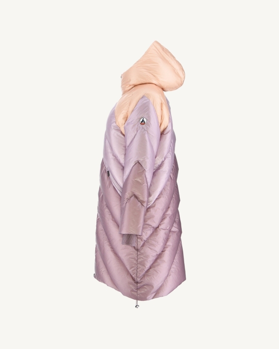 Jott Combo Doudoune Longue à Capuche Froid Extrême Violet Comet