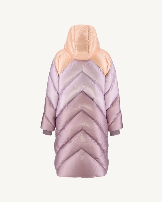 Jott Combo Doudoune Longue à Capuche Froid Extrême Violet Comet