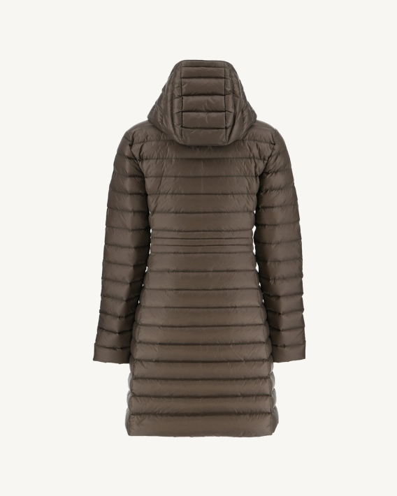 Doudoune Longue à Capuche Jott Taupe Vero