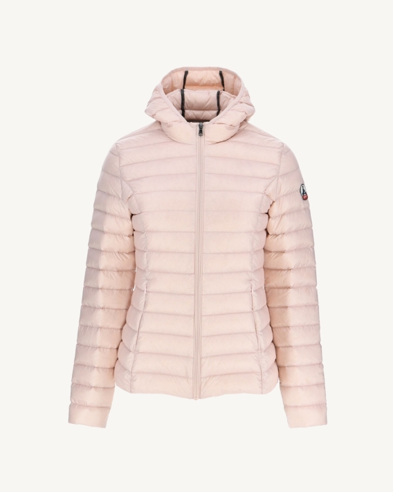 Doudoune Légère à Capuche Rose Pale Cloe Jott