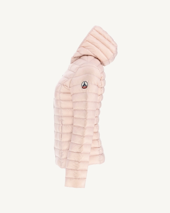 Doudoune Légère à Capuche Rose Pale Cloe Jott