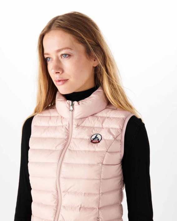 Doudoune Légère Sans Manche Jott Rose Pale Seda