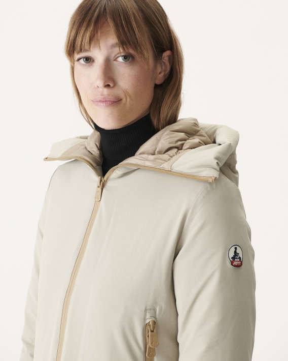 Doudoune Capuche Jott Beige Sibérie