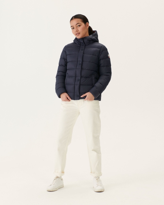 Doudoune Droite à Capuche Jott Navy Jane