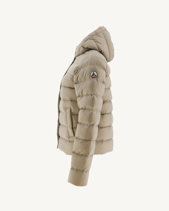 Jott Doudoune Droite Jane Beige à Capuche