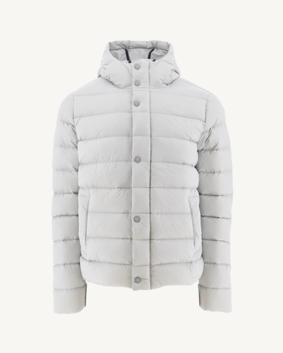 Doudoune Droite à Capuche Soft Grey Jane Jott
