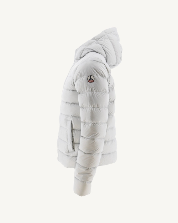 Doudoune Droite à Capuche Soft Grey Jane Jott