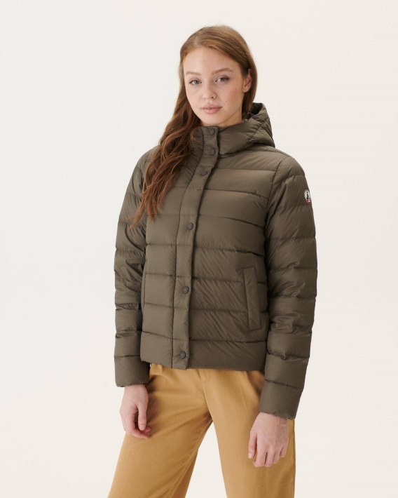 Jott Fashion Taupe Jane Doudoune Droite à Capuche