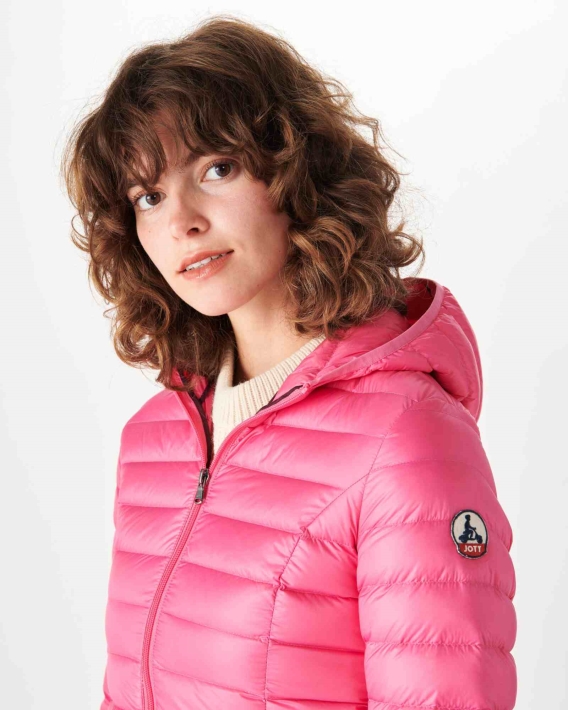 Doudoune Légère à Capuche Rose Cloe Jott Fashion