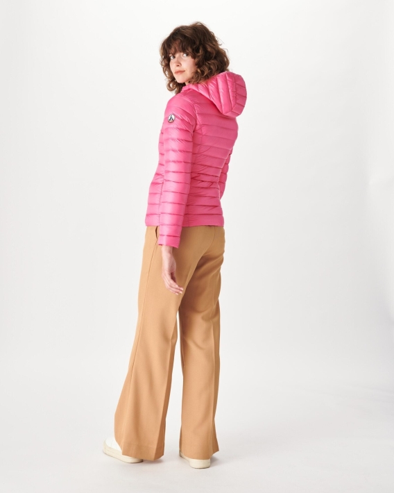 Doudoune Légère à Capuche Rose Cloe Jott Fashion
