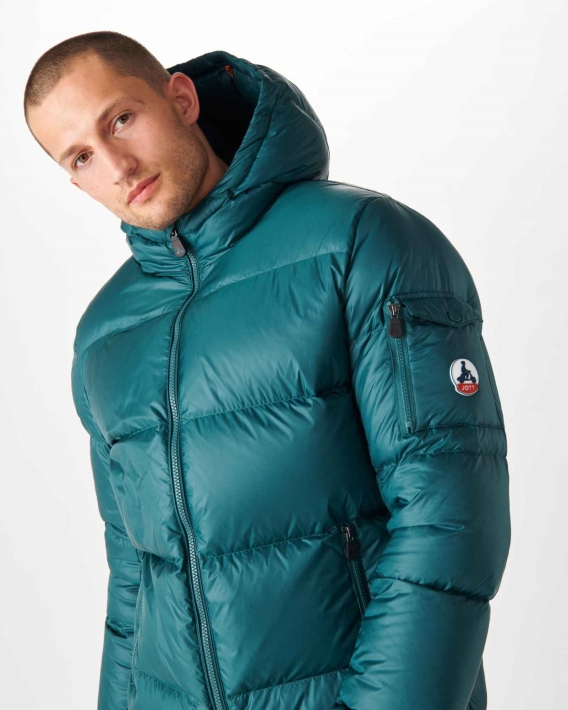 Jott Doudoune à Capuche Vert Foncé Java