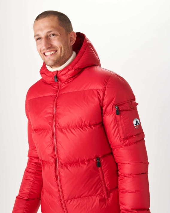 Doudoune Rouge à Capuche Java Jott